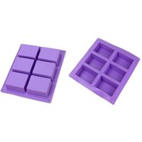 Eco-Friendly Rectangle 6 Cavity Silicone Soap Mould