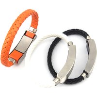 Micro Usb Type C Cable For Iphone Leather Bracelet Charging USB Charger Cable