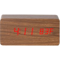 Promotional Digital LED Display Slient Desk & Table Clocks with Thermometer Alarm Calendar Wood Clock