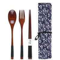 Portable Wooden Cutlery Set Travel