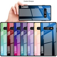 DIY Mobile Phone Case For Samsung S10 Phone Gradient Glass Case Phone Back Cover Custom Printer OEM