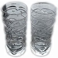 Exotic Hawaiian Tiki Cylinder Drinking Glass