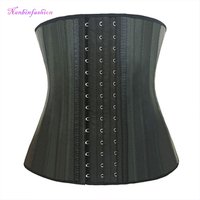 25 Steel Bone Latex Waist Cincher Hook Zip