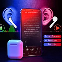 2019 New Air 2 Bluetooth Earphones Chip Pop-Up Earbuds Wireless Headset i30 tws Earphone with optical sensor