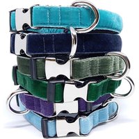 Velvet Dog Collar Various Colours