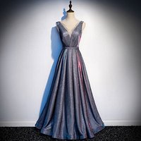 Beaded Sleeveless Line Prom Dress