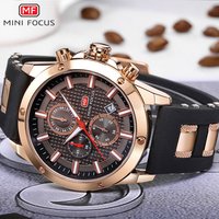 Mini Focus Custom Logo Casual Quartz Silicone Band Men Watches for Business