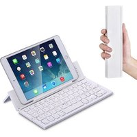 Mini Foldable Wireless Keyboard Portable Wireless Keyboard with Kickstand Holder for Phones Tablet Computers
