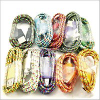 2017 3ft/1m Nylon Braided 7 Pin Micro USB Charging Cable for smart phone