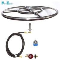 Extra Large Stainless Steel Deep Bowl Fire Pit Burner Kit