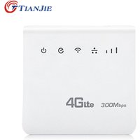 TIANJIE Unlocked 300Mbps Wifi Routers 4G LTE CPE Mobile with LAN Port Support SIM card Portable Wireless Router WiFi Router