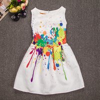 Art Painting Tutu Summer Party Dress