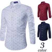 Slim Fit Star Print Long Sleeve Casual Shirt