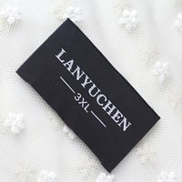 hot sale customized design weaving woven label tags for clothing high density garment fabric tags