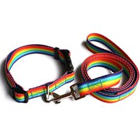 Rainbow Color Polyester Pet Harness dog collar dog leash and Lead Products from Pet Supply