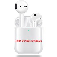 Super Bass TWS i200 Wireless Earbuds BT Chip, Wireless Charging TWS i200 Wireless Earbuds Pop-up Window