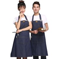 Custom cheap denim barber apron barista denim apron