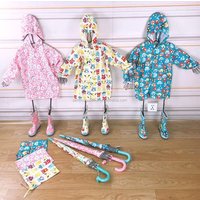 China cheap kid rain coat cartoon animal pattern waterproof owl children rain coat baby poncho polyester outdoor for children