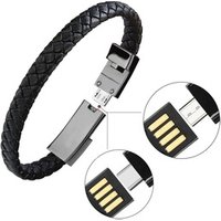 Travel Fast USB Phone Chargers Bracelet Charger Data Charging Cable Sync Cord for Samsug S8 S9 Bracelet Men Steel Magnetic Clasp