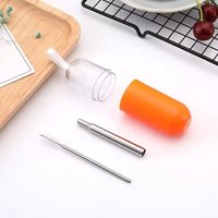Stainless Steel Telescopic Collapsible Straw Case