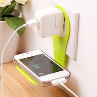 Folding Mobile Phone Wall Charger Adapter Charging Holder Hanging Stand
