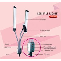 Photography lighting Camera studio lights with two flexible arms led light 50w lamp led ring light for for eyelash tattoo