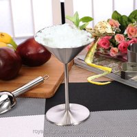 Silver Cocktail Cups Martini Glasses Wine Cup Goblet Bar Tool Stainless Steel Mugs Wedding Party Drinking Ware
