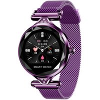 Newest Fashion Women H1 Smart Watch 3D Diamond Glass PPG Heart Rate Blood Pressure ladies Smartwatch 2019