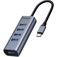 Baseus 4 Port Usb 3.0 Speed Hub 4 Port with Type c Cable for Macbook