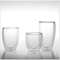 Lekoch 4 Piece Double Walled Heat Resistant Glass Coffee Cups