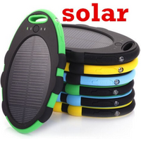 2019 Solar Power Bank Waterproof 5000mAh Solar Charger 2 USB Ports Powerbank for phones