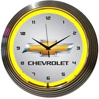 Neon Tube Lighting Wall Clock
