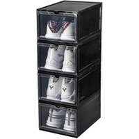 plastic clear drawer type shoe box