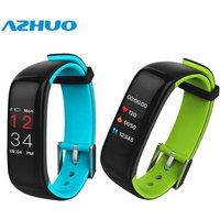 Hot sale IP67 Waterproof Heart Rate Monitor Color Screen Smart Bracelet P1 Plus with Blood Pressure