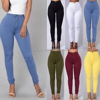 Plus High Waist Solid Leggings