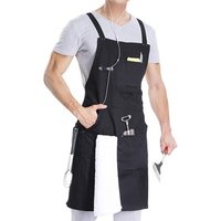 waxed cotton canvas heavy duty leather work grilling BBQ apron for mens