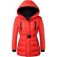 Custom Zipper Up Long Sleeve Hooded Outwear Winter Women Jackets And Coat for ladies