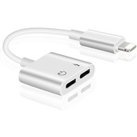 Dual Headphone Aux Cable Converter Audio Adapter Charger Cable for IPhone
