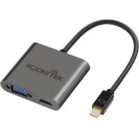 Mini DisplayPort DP To HDMI/VGA Male to Female Adapter Converter with Audio Port Transmission Simultaneously 3 in 1 for MacBook