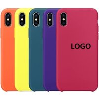 logo case for iphone xs xr x, for apple iphone 7 8 6s original official style silicone case logo