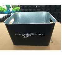 Square Galvanised Iron Ice Bucket