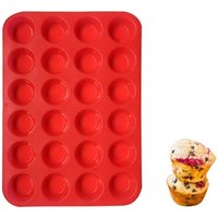 Benhaida Commercial Non-Stick Silicone Muffin Pan 24 Cups Silicone Baking Mold