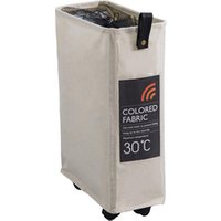 Amazon First New design wholesale folding cart collapsible foldable rolling rope laundry basket with wheels