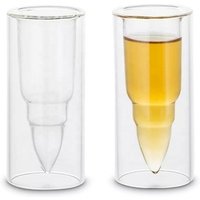 Dual Layered Glass Bullet Shaped Beer Cup