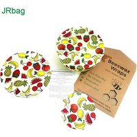 3 Pack Biodegradable Cotton Beeswax Food Wraps