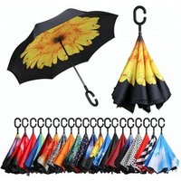 Double Layer Auto Open Close Inverted Umbrella Car