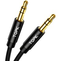 Free Shipping TOPK 3.5mm Jack Speaker Headphone Car Gold plating Male to Male Aux Audio Cable