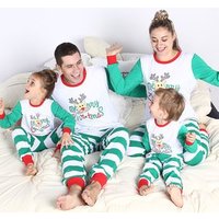 Family Matching Christmas Striped Deer Pyjamas