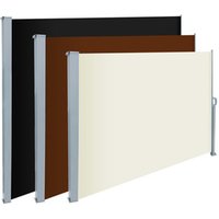 Manual aluminium free standing outdoor garden retractable side awning screen