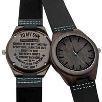 Spot goods To my son Personalized Custom Wooden Engraved Watch